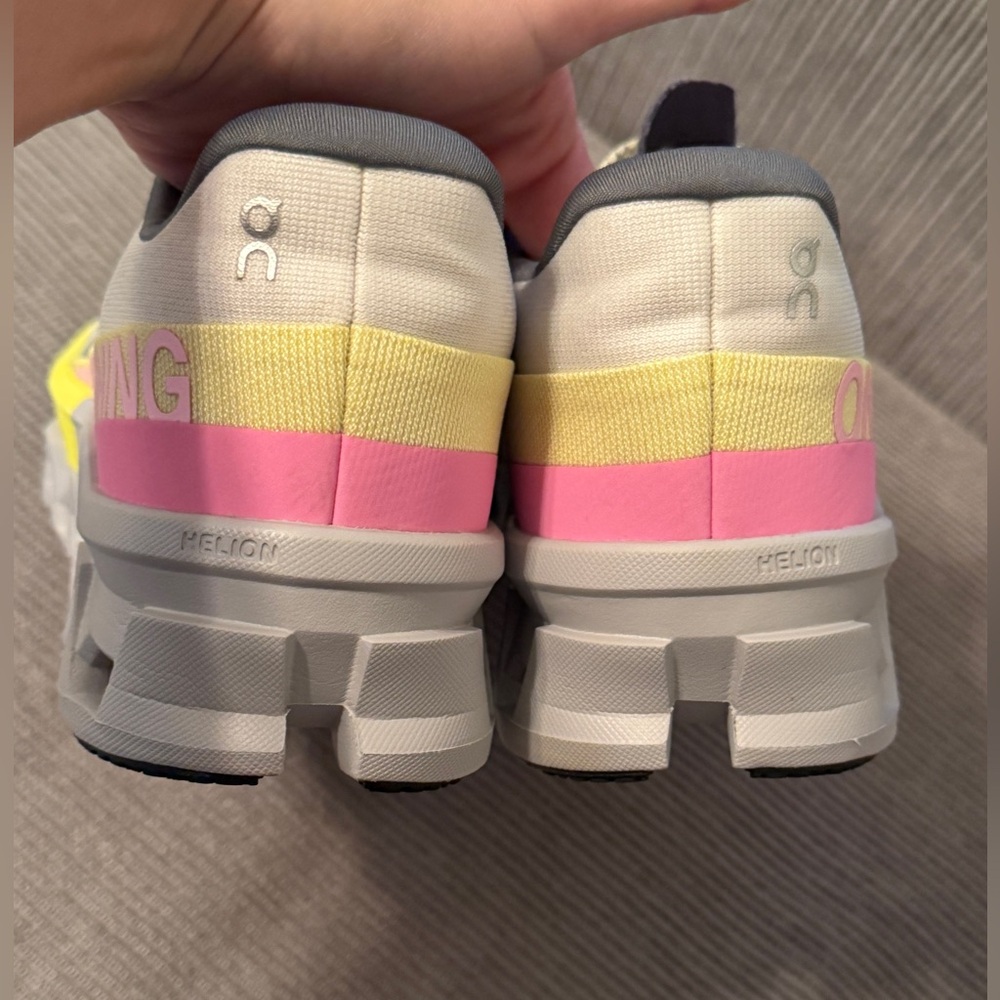 On Ivory Lime Women Cloudmonster 2 running sneakers 9 - Picture 7 of 8